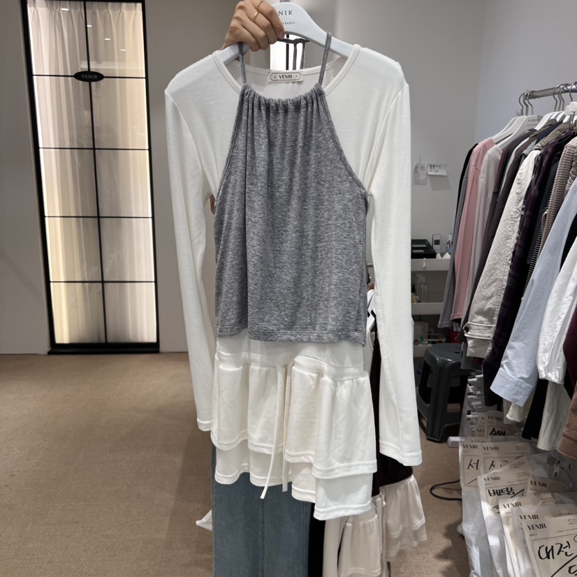 VENIR-a韓國直郵㊣女士新品熱賣真品25秋冬吊帶背心不含內搭VENIR-a吊帶/背心