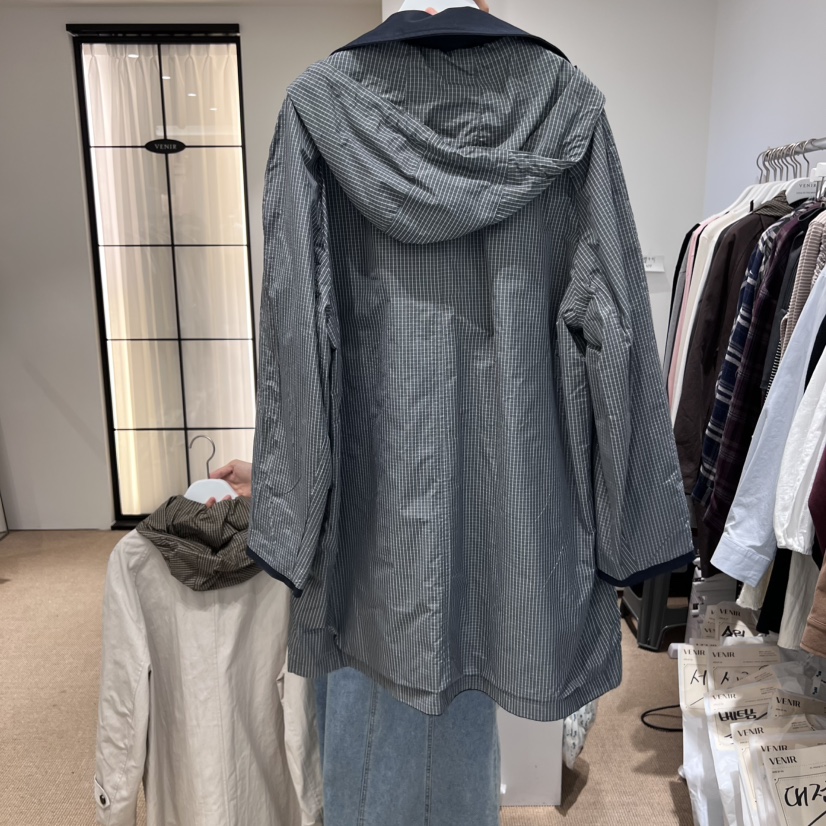 VENIR-a韓國直郵㊣女士新品時尚人氣推薦真品長款風衣假兩件VENIR-a長款風衣