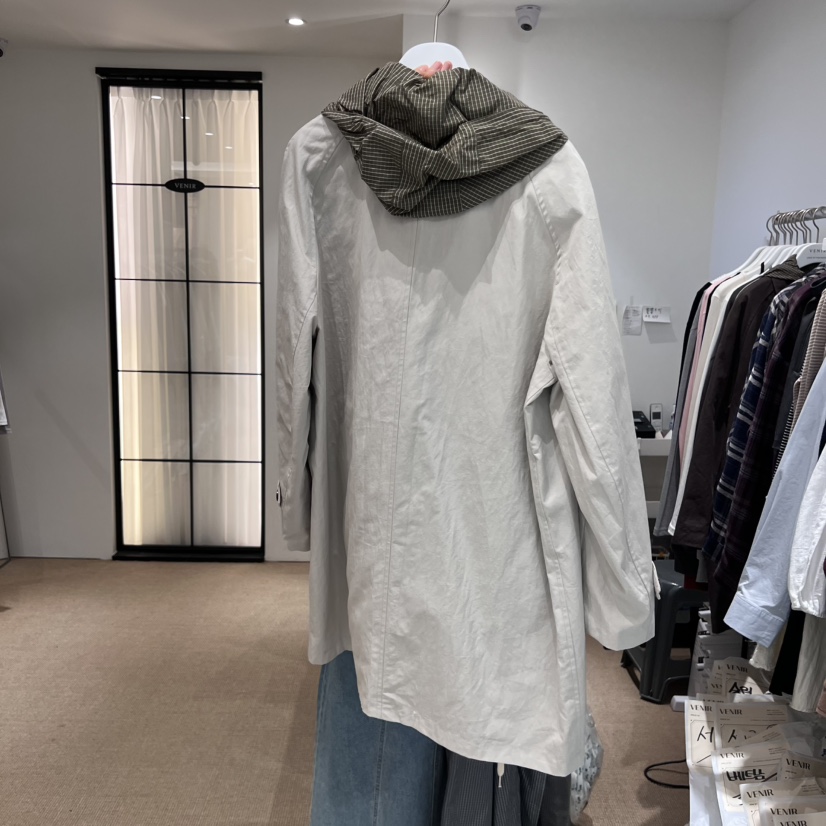 VENIR-a韓國直郵㊣女士新品時尚人氣推薦真品長款風衣假兩件VENIR-a長款風衣