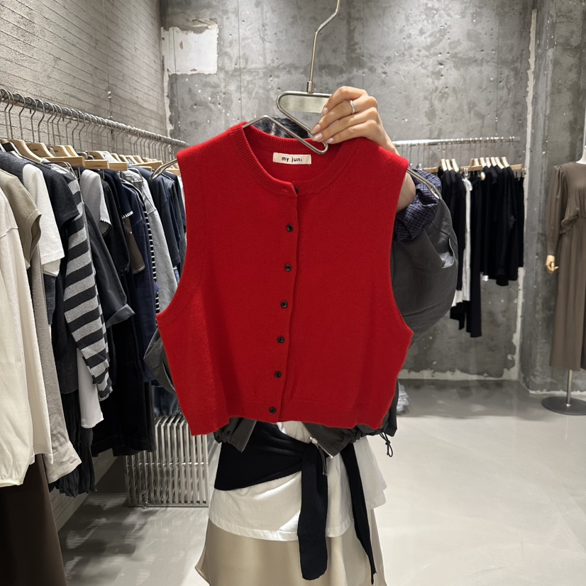 JUNI韓國代購㊣女士新品時尚職業25秋冬人氣熱賣休閑推薦馬甲my juni馬甲