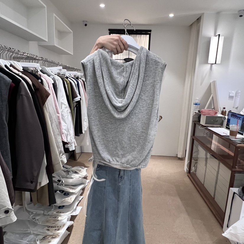 VENIR-a東大門㊣直郵女裝新款真品休閑熱賣25秋冬馬甲連帽VENIR-a馬甲