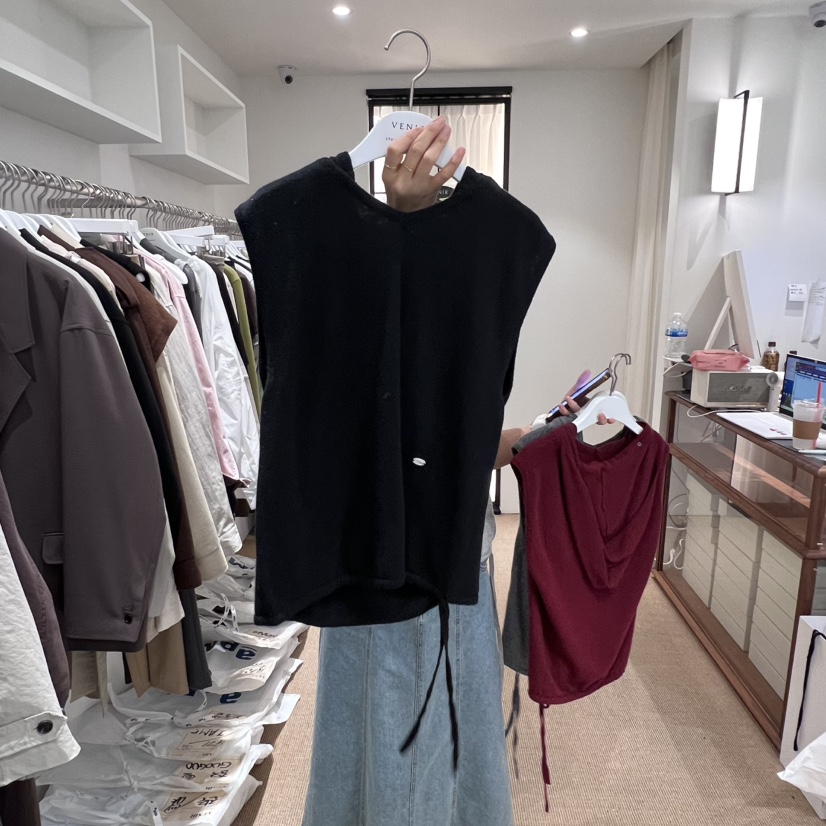 VENIR-a東大門㊣直郵女裝新款真品休閑熱賣25秋冬馬甲連帽VENIR-a馬甲圖色5