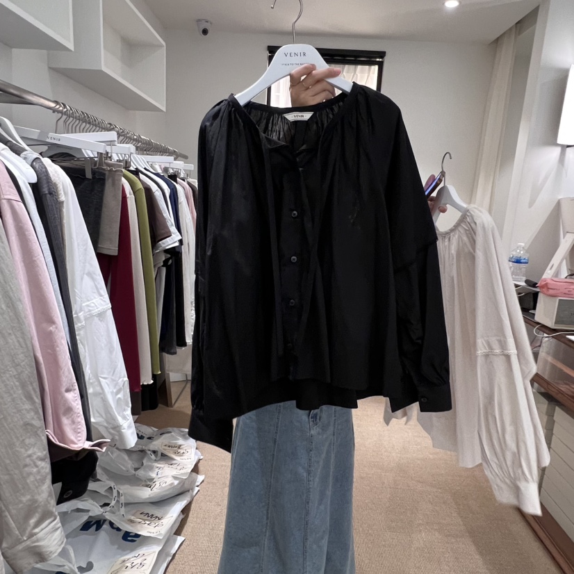 VENIR-a東大門㊣直郵女裝新品職業熱賣時尚推薦襯衫蕾絲衫VENIR-a襯衫/蕾絲衫圖色3