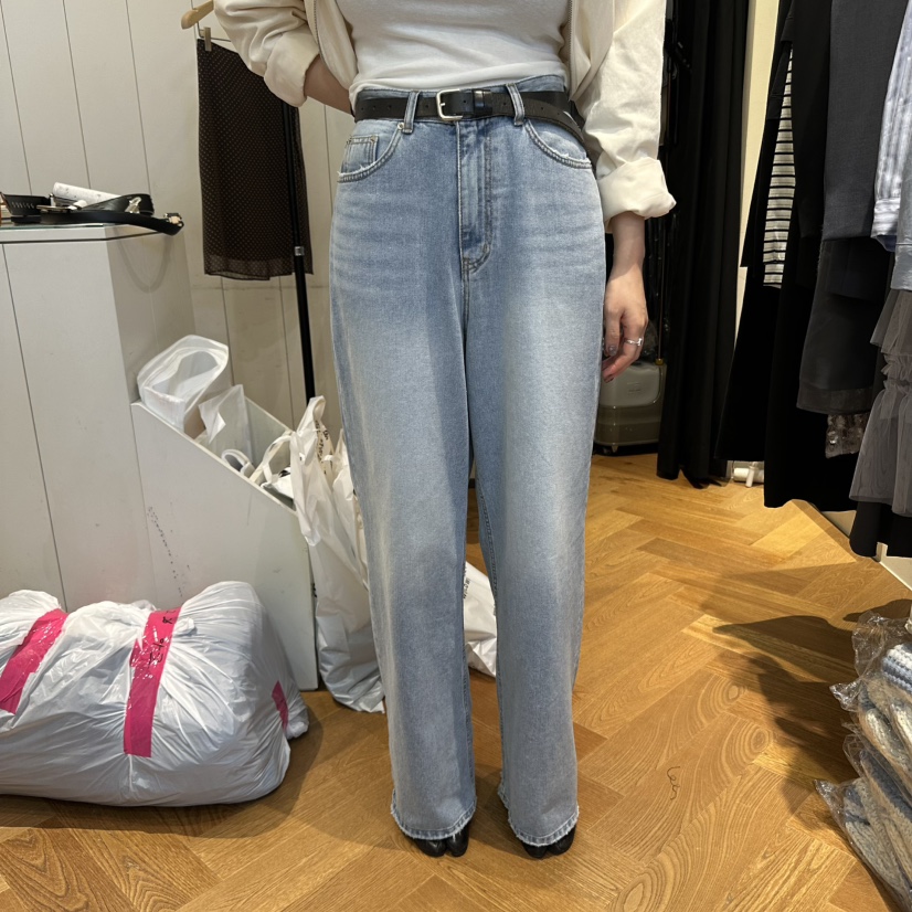 ARC韓國代購㊣女士新品推薦時尚真品休閑25秋冬牛仔褲不含腰帶ARC EN CIEL牛仔褲