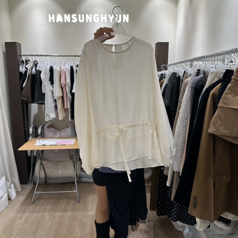 HANSUNGHYUN韓國直郵㊣女士新品真品休閑職業時尚襯衫蕾絲衫HANSUNGHYUN襯衫/蕾絲衫