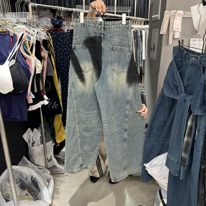 MOMAZU韓國代購㊣女裝新品真品25秋冬時尚推薦人氣職業牛仔褲MOMAZU牛仔褲
