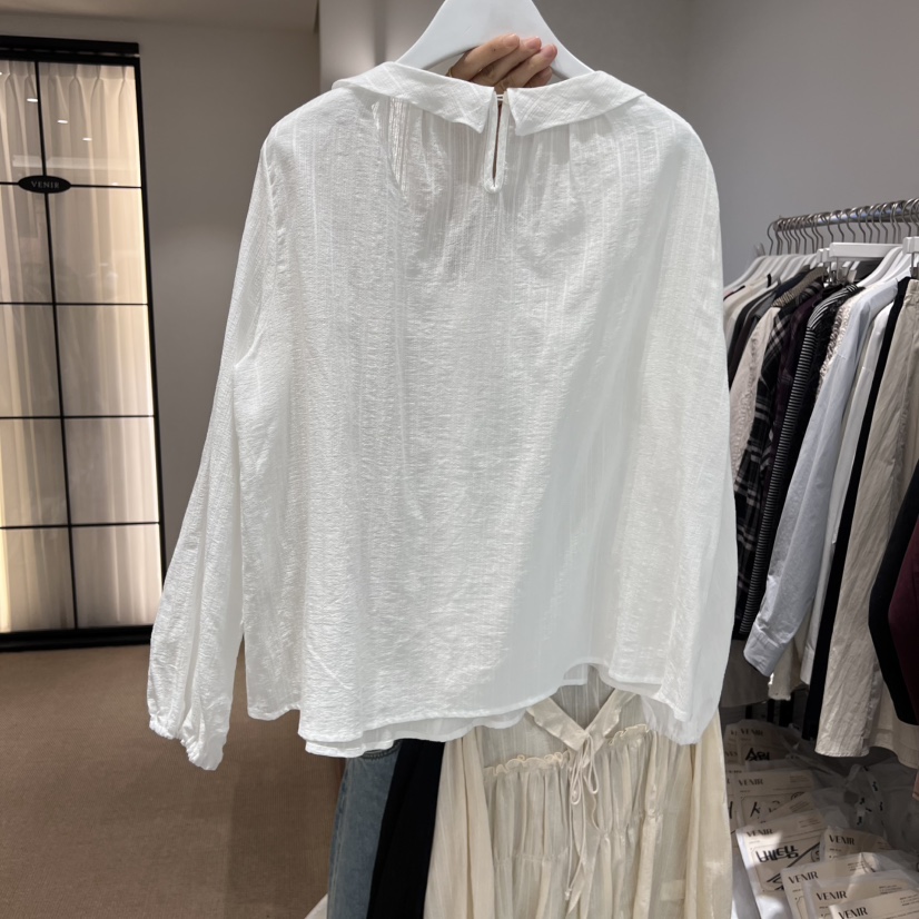 VENIR-a韓國直郵㊣女士新品職業人氣熱賣推薦時尚襯衫蕾絲衫VENIR-a襯衫/蕾絲衫