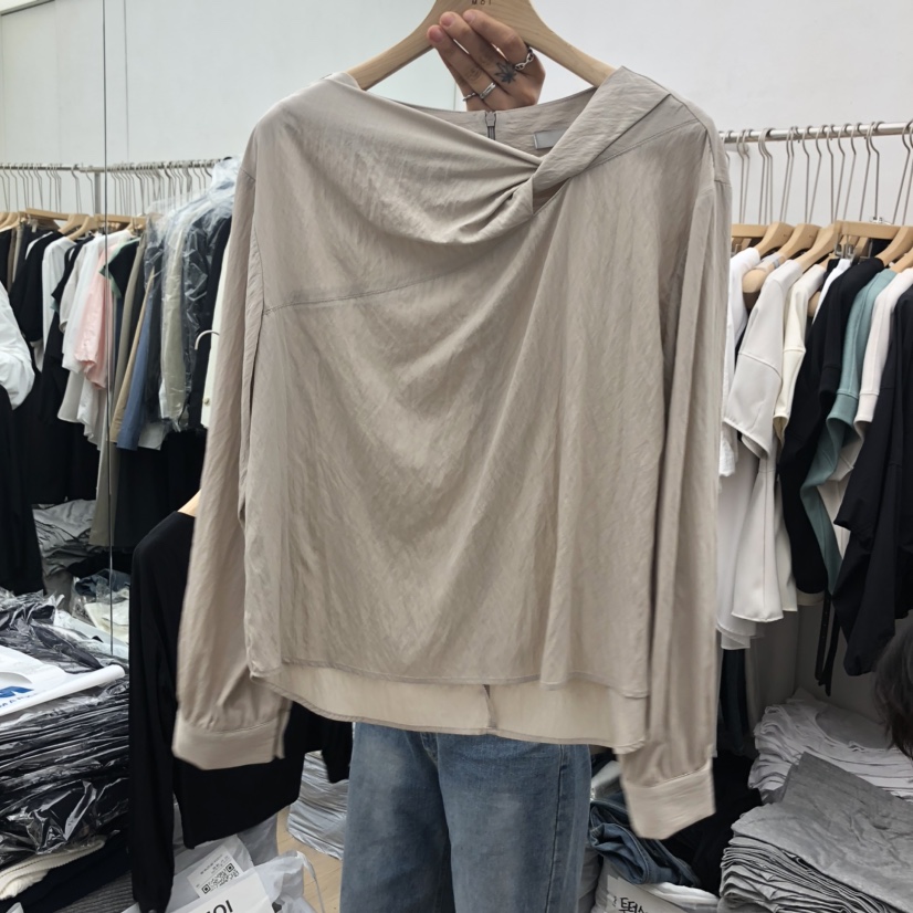 OGI東大門㊣代購女士新品推薦人氣休閑職業真品25秋冬襯衫蕾絲衫FLat OGI襯衫/蕾絲衫圖色2