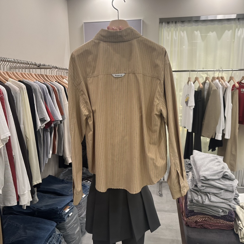 URBANSTORY/REMAKING韓國代購㊣女裝新品職業襯衫蕾絲衫條紋Remaking/URBANSTORY襯衫/蕾絲衫