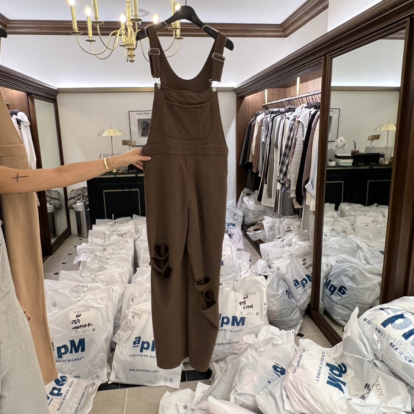 VIRKIN東大門㊣直郵女士新品時尚熱賣真品推薦25秋冬背帶褲VIRKIN背帶褲圖色3