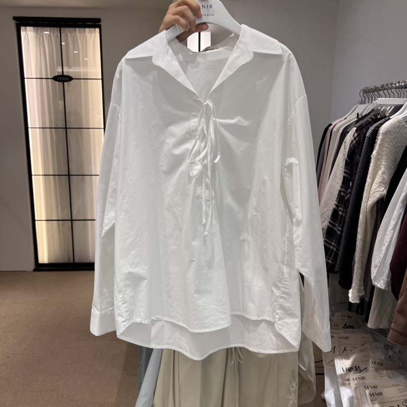 VENIR-a韓國代購㊣女士新品熱賣推薦休閑職業25秋冬襯衫蕾絲衫VENIR-a襯衫/蕾絲衫