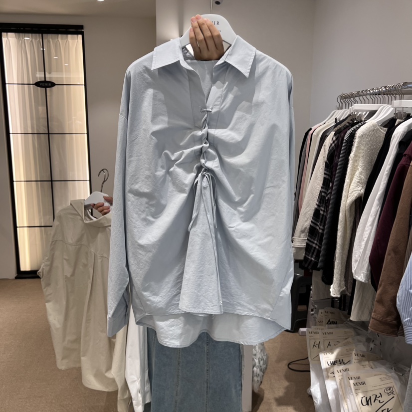 VENIR-a韓國代購㊣女士新品熱賣推薦休閑職業25秋冬襯衫蕾絲衫VENIR-a襯衫/蕾絲衫圖色3