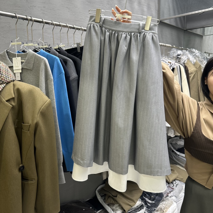UOOV東大門㊣代購女士新款熱賣職業休閑真品推薦25秋冬長裙UOOV長裙圖色2