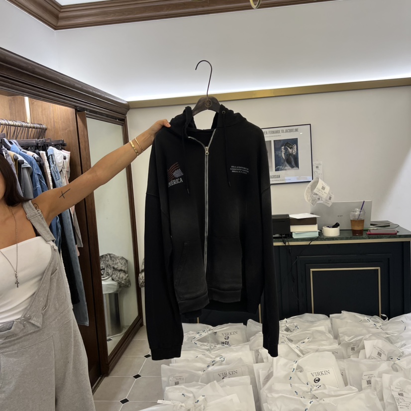 VIRKIN東大門㊣實拍女裝新品休閑熱賣職業真品夾克拉鏈連帽VIRKIN夾克