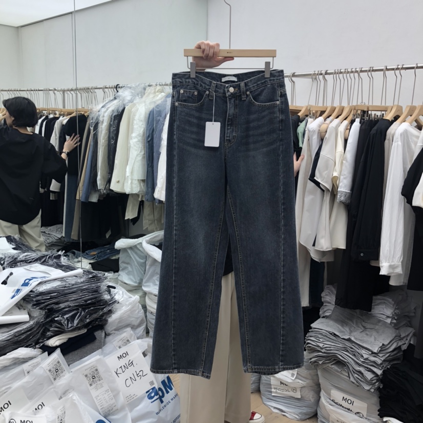 OGI東大門㊣直郵女士新款真品推薦人氣25秋冬熱賣牛仔褲長款FLat OGI牛仔褲圖色2
