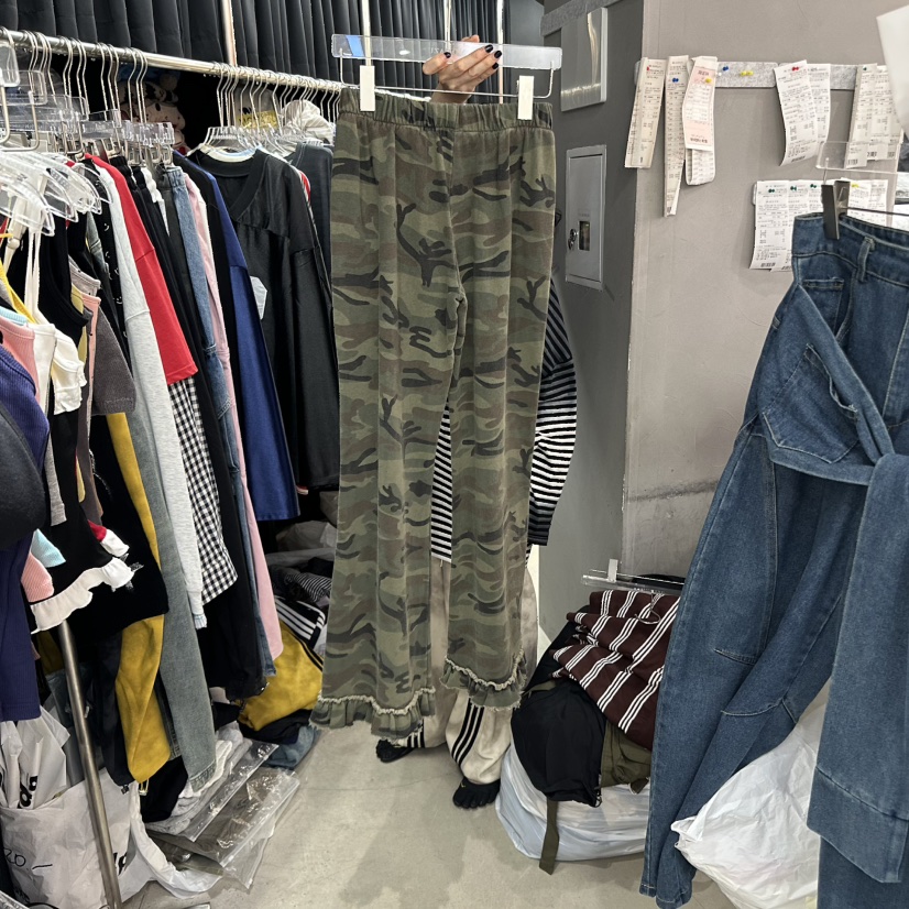MOMAZU韓國代購㊣女士新品人氣熱賣職業25秋冬時尚休閑褲迷彩MOMAZU休閑褲