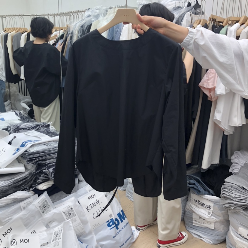 OGI韓國直郵㊣女裝新品職業休閑熱賣人氣推薦25秋冬襯衫蕾絲衫FLat OGI襯衫/蕾絲衫圖色2
