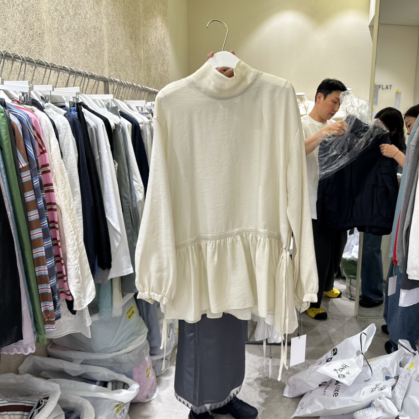 REFLAT韓國直郵㊣女士新款休閑真品職業襯衫蕾絲衫天絲羊毛REFLAT襯衫/蕾絲衫圖色2
