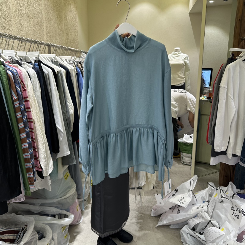 REFLAT韓國直郵㊣女士新款休閑真品職業襯衫蕾絲衫天絲羊毛REFLAT襯衫/蕾絲衫圖色3