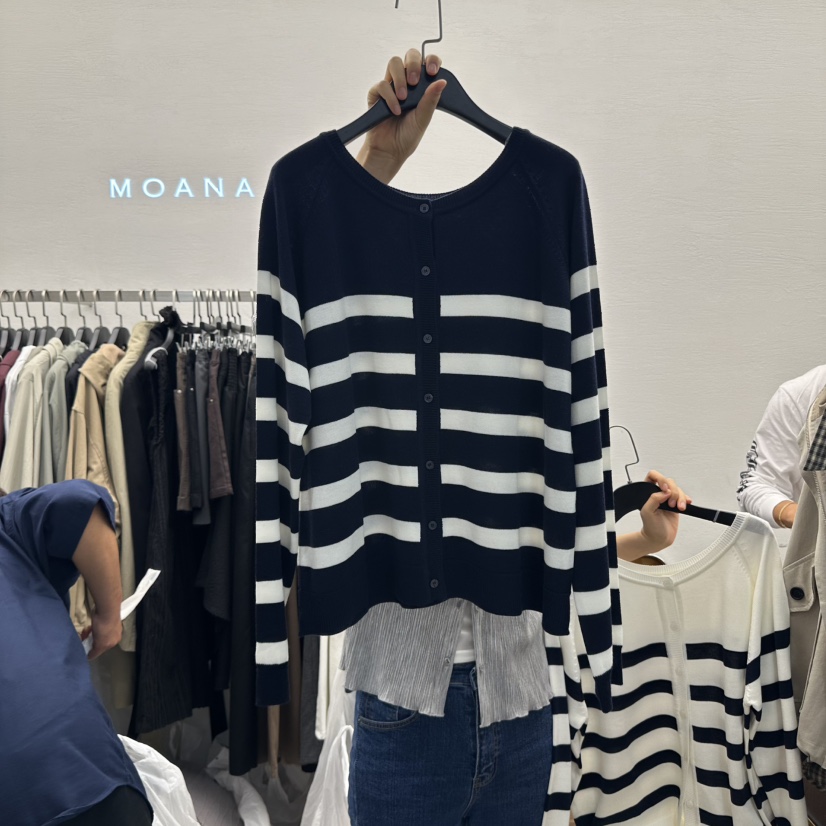 MOANA東大門㊣代購女士新品25秋冬時尚休閑熱賣人氣職業針織衫MOANA針織衫圖色2