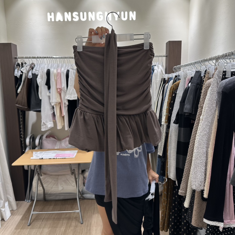 HANSUNGHYUN韓國代購㊣女士新品熱賣休閑25秋冬職業吊帶背心HANSUNGHYUN吊帶/背心