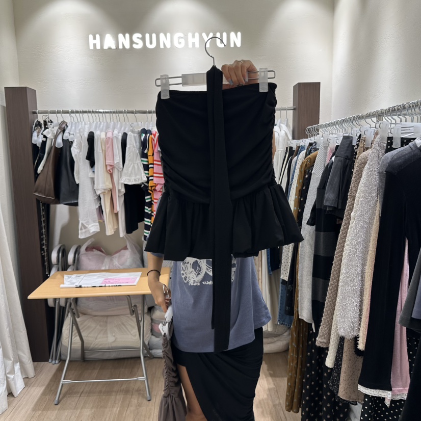 HANSUNGHYUN韓國代購㊣女士新品熱賣休閑25秋冬職業吊帶背心HANSUNGHYUN吊帶/背心圖色2