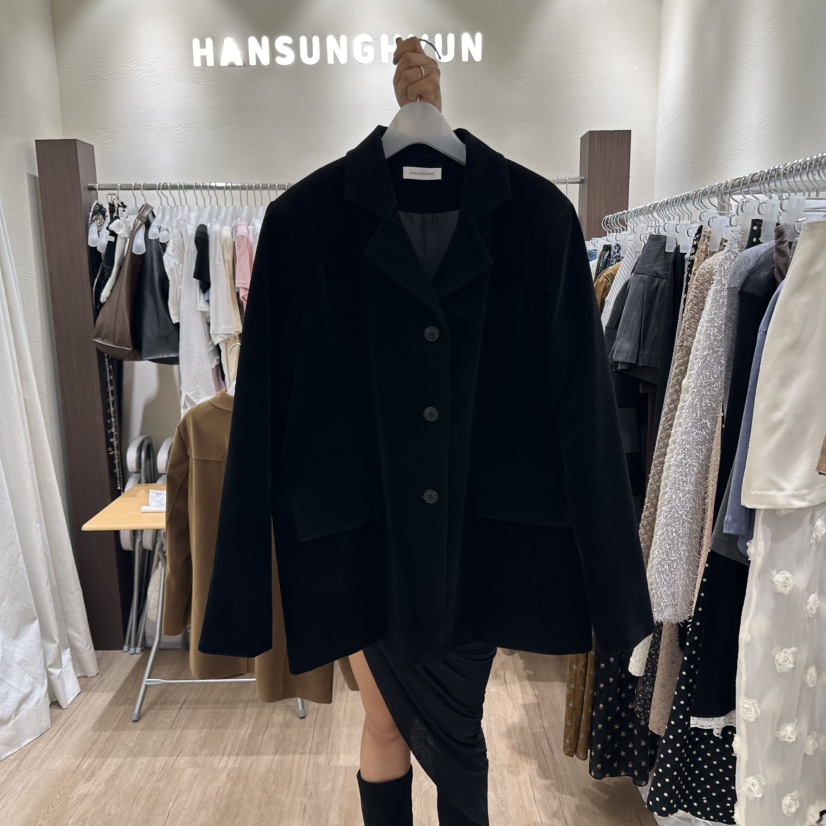 HANSUNGHYUN韓國直郵㊣女裝新品休閑真品熱賣時尚夾克絨面革HANSUNGHYUN夾克圖色2