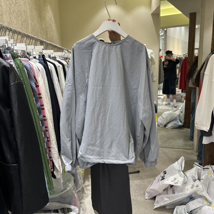 REFLAT韓國代購㊣女裝新品時尚休閑人氣真品襯衫蕾絲衫拉鏈REFLAT襯衫/蕾絲衫圖色3