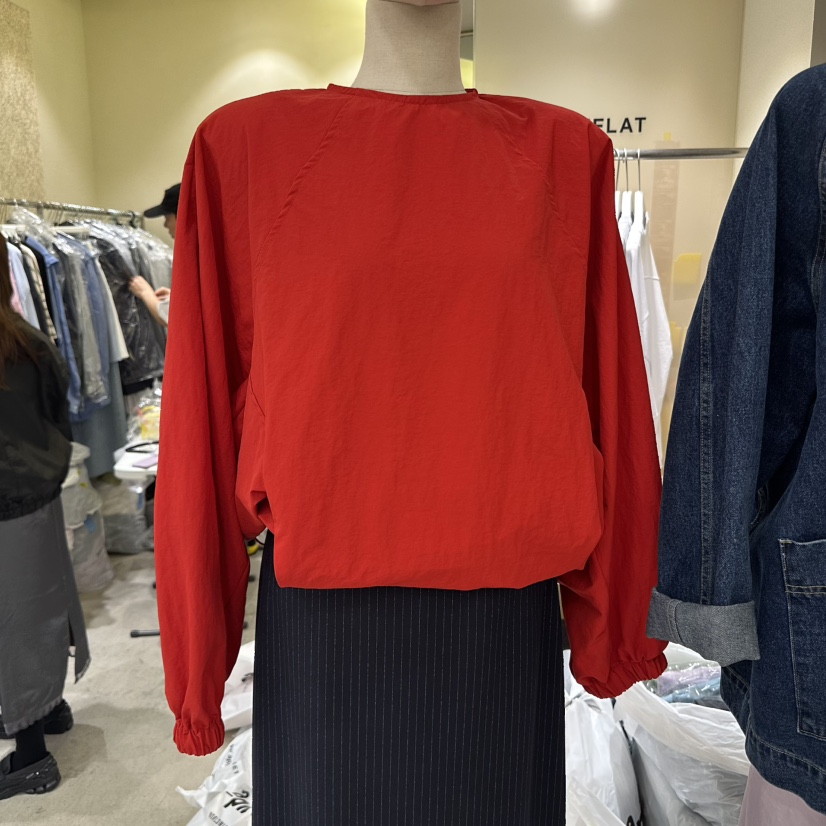 REFLAT韓國代購㊣女裝新品時尚休閑人氣真品襯衫蕾絲衫拉鏈REFLAT襯衫/蕾絲衫圖色4