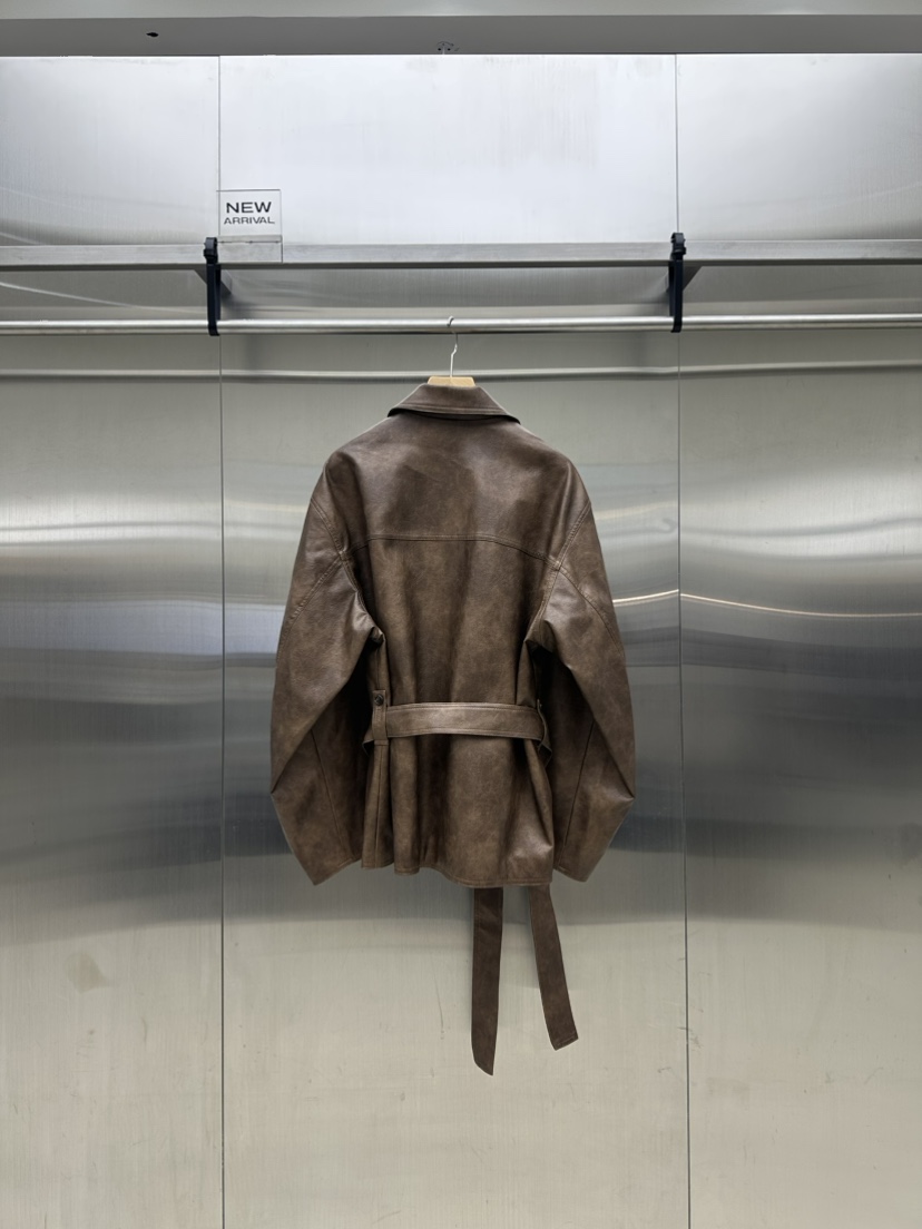 MYDRESS東大門㊣實拍女裝新品職業熱賣真品皮衣口袋皮革含包MYDRESS皮衣