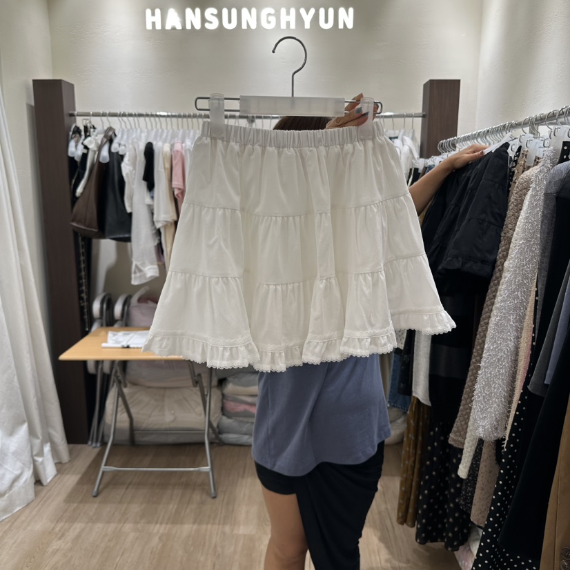 HANSUNGHYUN東大門㊣代購女裝新款推薦25秋冬真品裙褲荷葉邊HANSUNGHYUN裙褲