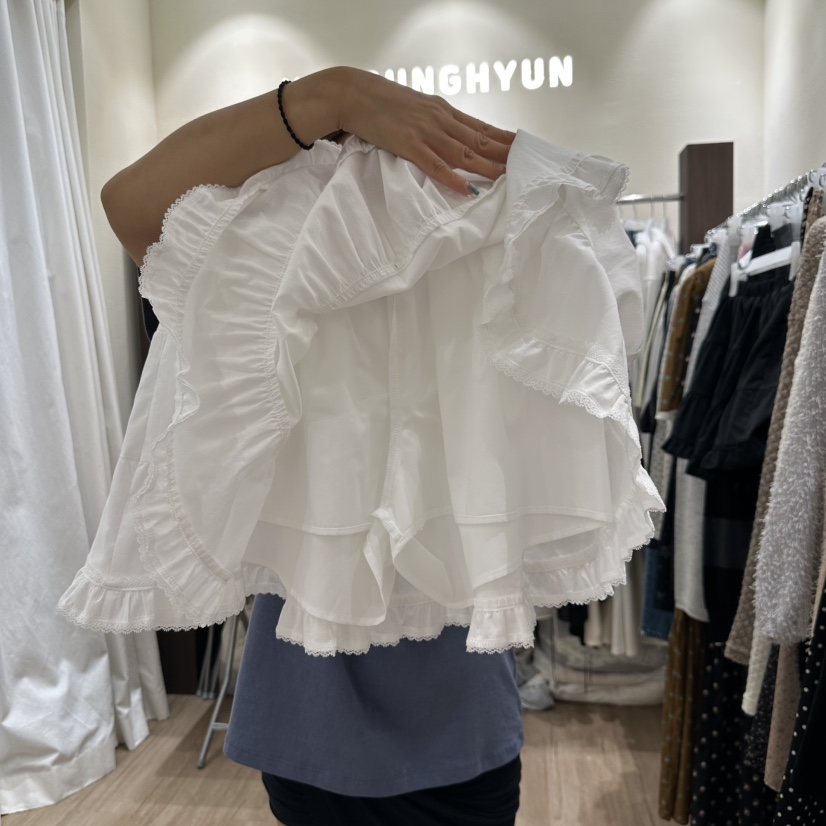 HANSUNGHYUN東大門㊣代購女裝新款推薦25秋冬真品裙褲荷葉邊HANSUNGHYUN裙褲
