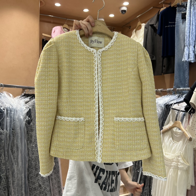 BY FLOW韓國代購㊣女士新品職業熱賣25秋冬休閑推薦人氣夾克BY FLOW夾克