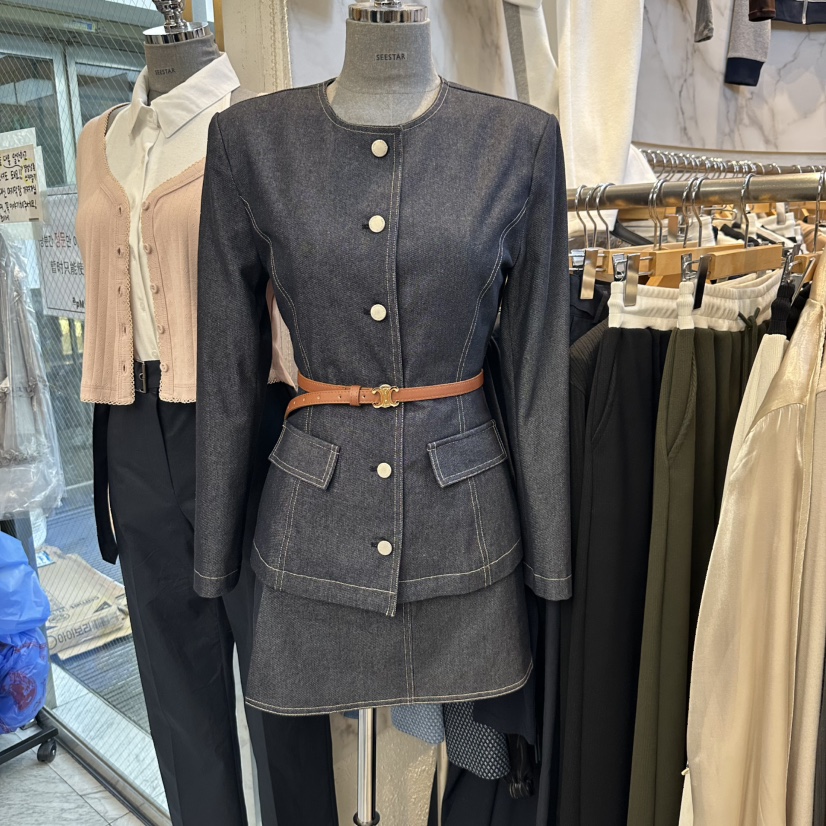OLIVE TrEE東大門㊣直郵女士新款職業時尚熱賣夾克不含腰帶OLIVE TrEE夾克