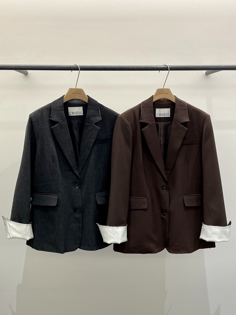 OBSESS東大門㊣直郵女裝新品時尚人氣職業休閑熱賣25秋冬夾克OBSESS/EARLY BIRD夾克