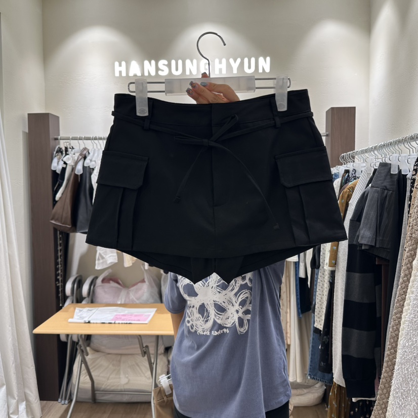 HANSUNGHYUN東大門㊣實拍女裝新款25秋冬人氣推薦休閑時尚裙褲HANSUNGHYUN裙褲圖色2
