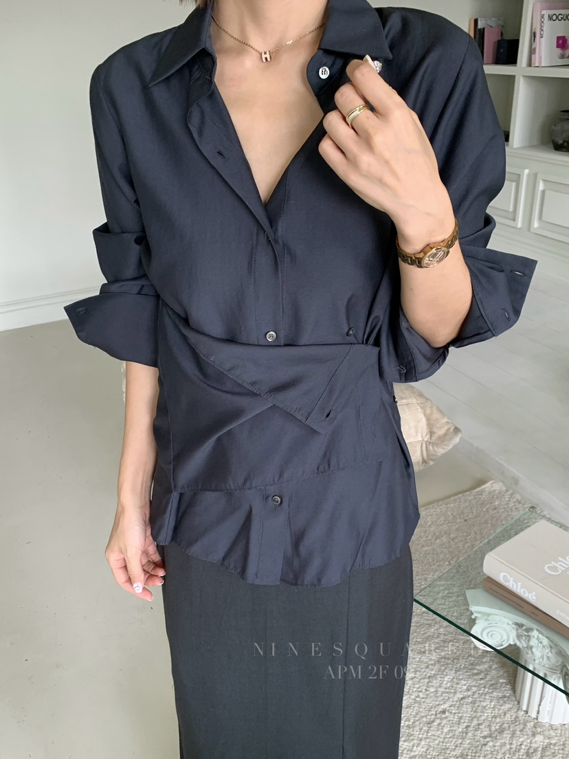 NINESQUARED韓國直郵㊣女士新品真品職業熱賣推薦襯衫蕾絲衫NINESQUARED襯衫/蕾絲衫