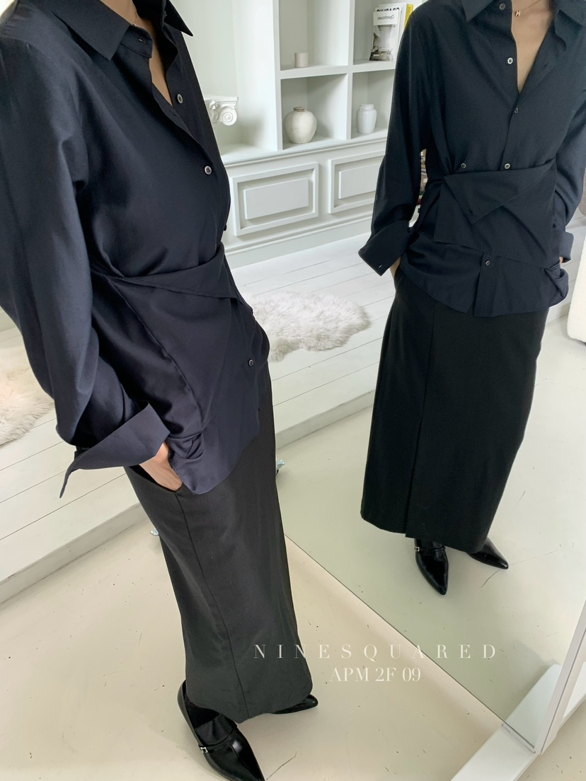 NINESQUARED韓國直郵㊣女士新品真品職業熱賣推薦襯衫蕾絲衫NINESQUARED襯衫/蕾絲衫