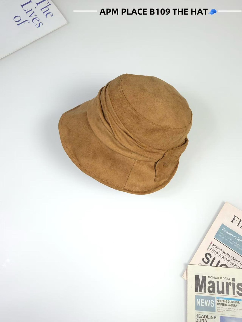 THE HAT-P韓國直郵㊣女裝新款人氣推薦時尚帽子漁夫帽絨面革THE HAT帽子圖色3
