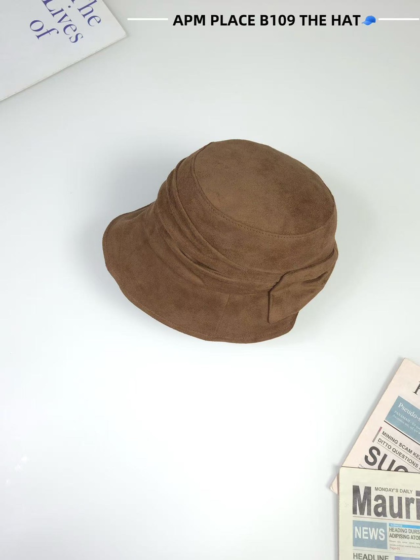 THE HAT-P韓國直郵㊣女裝新款人氣推薦時尚帽子漁夫帽絨面革THE HAT帽子圖色4