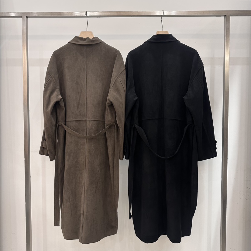 THE EYL韓國代購㊣女裝新款25秋冬休閑熱賣長款風衣含腰帶THE EYL長款風衣