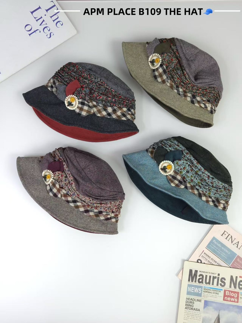 THE HAT-P韓國代購㊣女裝新品休閑熱賣25秋冬職業帽子花朵THE HAT帽子
