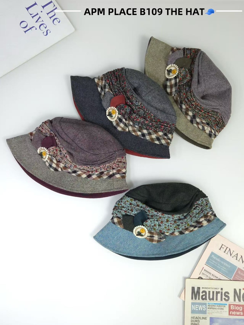 THE HAT-P韓國代購㊣女裝新品休閑熱賣25秋冬職業帽子花朵THE HAT帽子