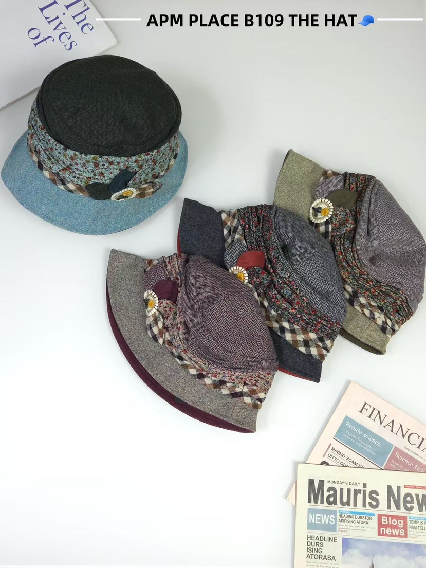 THE HAT-P韓國代購㊣女裝新品休閑熱賣25秋冬職業帽子花朵THE HAT帽子