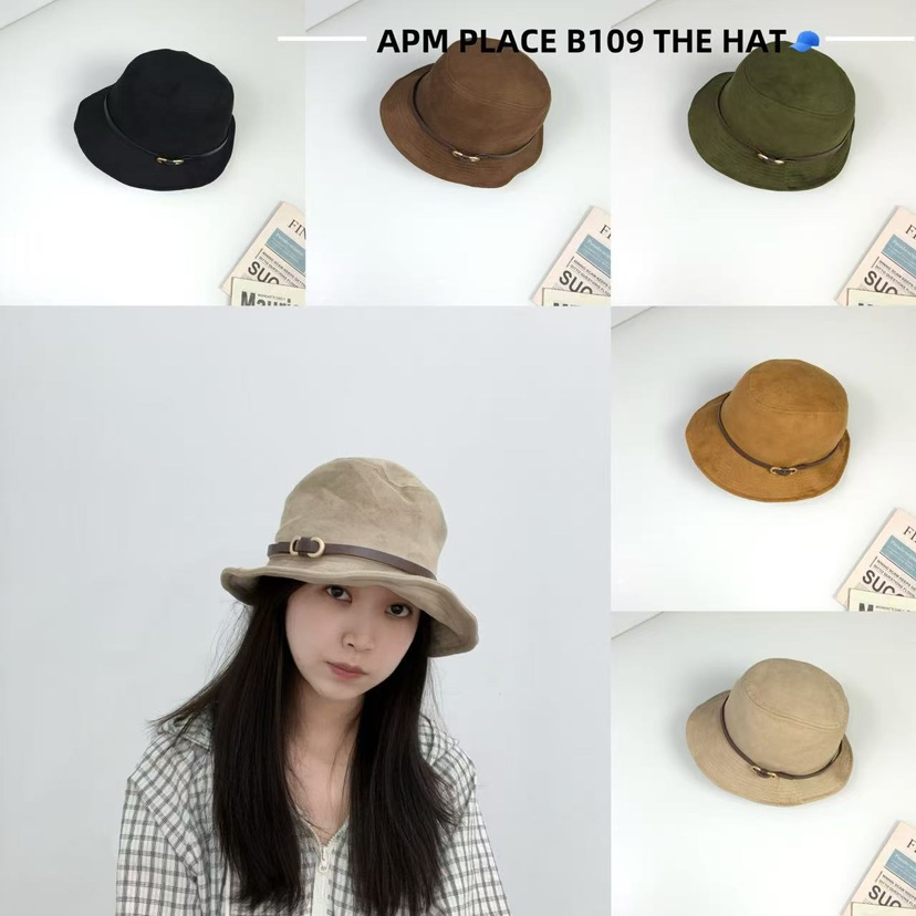 THE HAT-P東大門㊣代購女士新款推薦熱賣真品休閑帽子絨面革THE HAT帽子