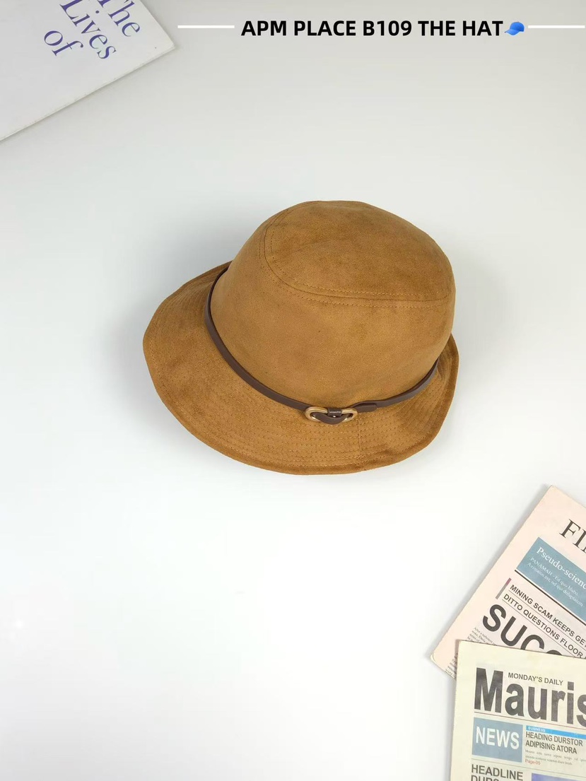 THE HAT-P東大門㊣代購女士新款推薦熱賣真品休閑帽子絨面革THE HAT帽子圖色3