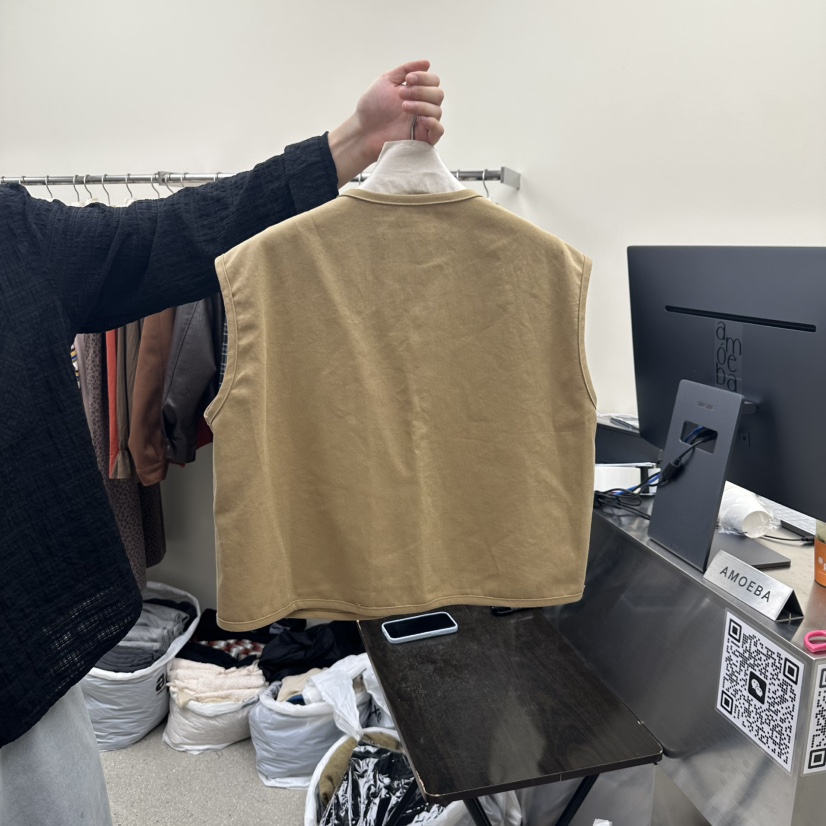 AMOEBA東大門㊣代購女裝新品熱賣人氣推薦25秋冬真品馬甲口袋AMOEBA馬甲
