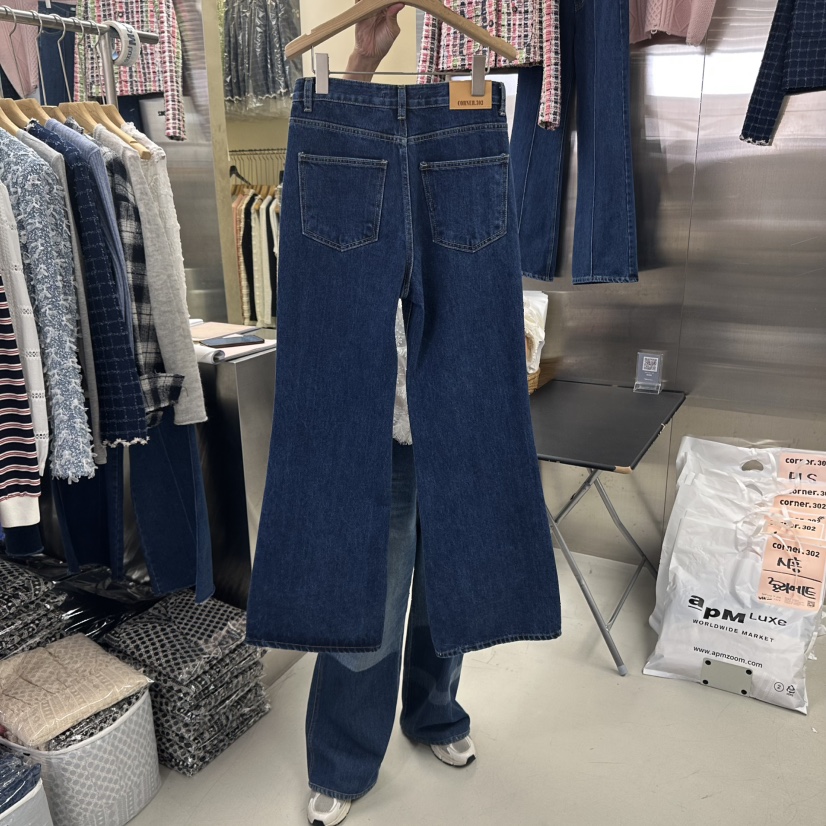 CORNER韓國代購㊣女裝新款人氣推薦熱賣25秋冬休閑時尚牛仔褲CORNER.302牛仔褲