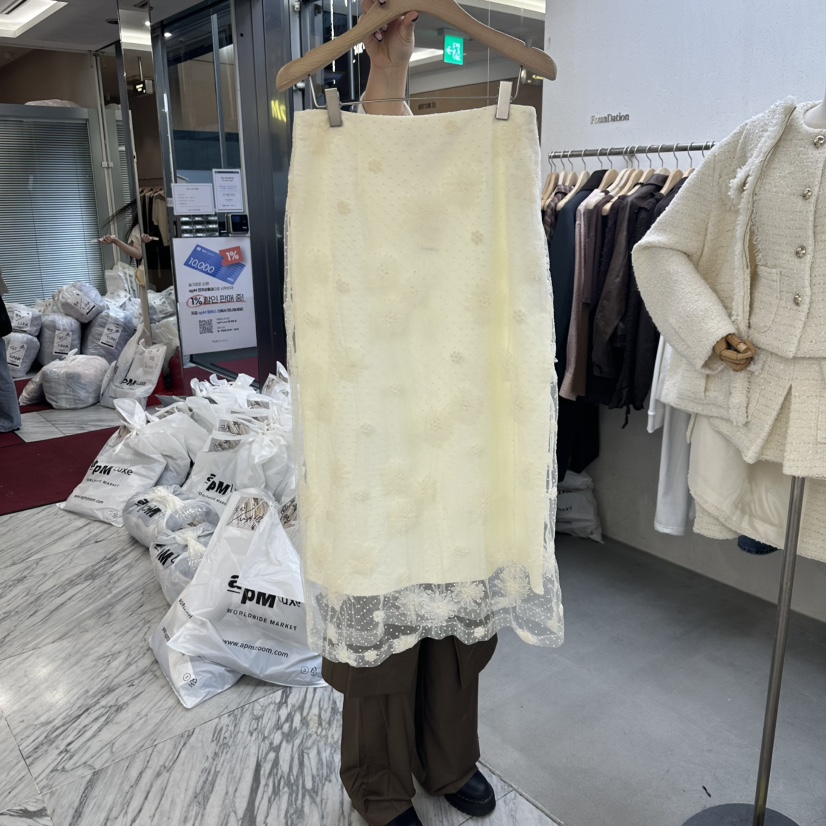 FOUNDATION東大門㊣實拍女裝新款25秋冬職業真品休閑時尚長裙FOUNDATION長裙