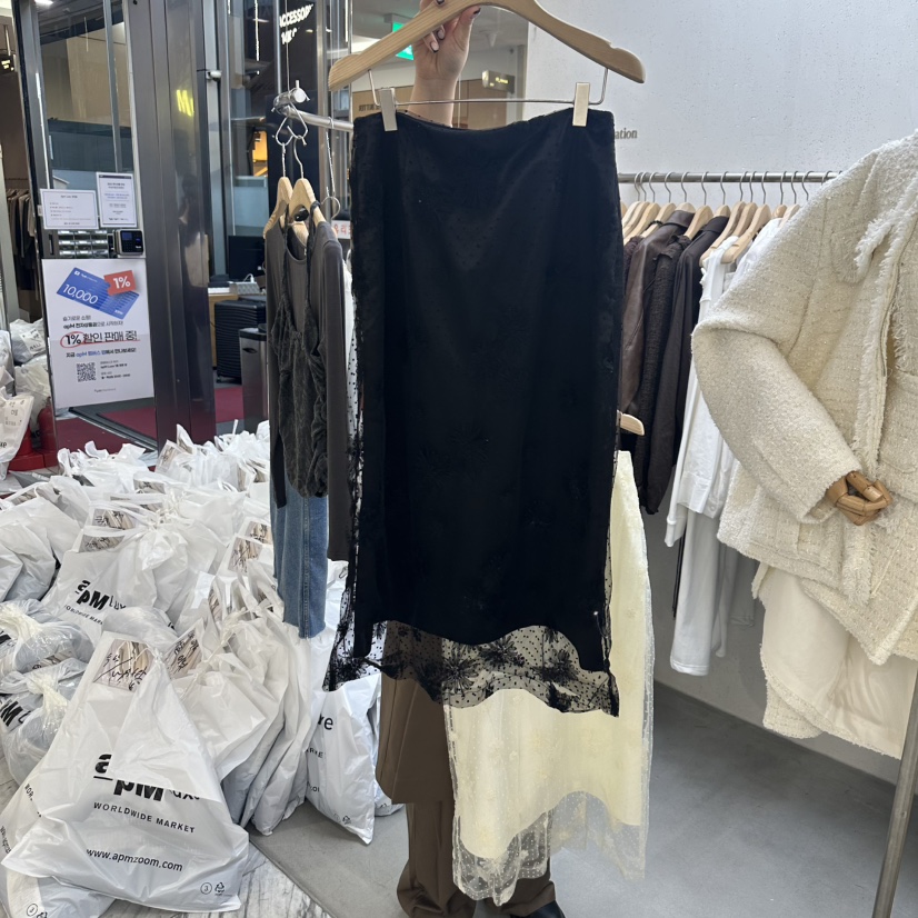 FOUNDATION東大門㊣實拍女裝新款25秋冬職業真品休閑時尚長裙FOUNDATION長裙圖色2
